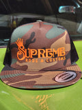 Buckshot orange camo snap back